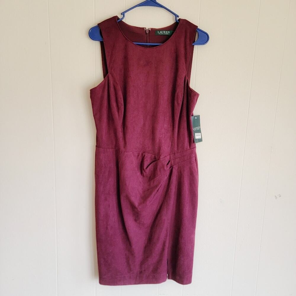 Ralph Lauren Suede Feel Bodycon Mini Dress - Picture 2 of 4